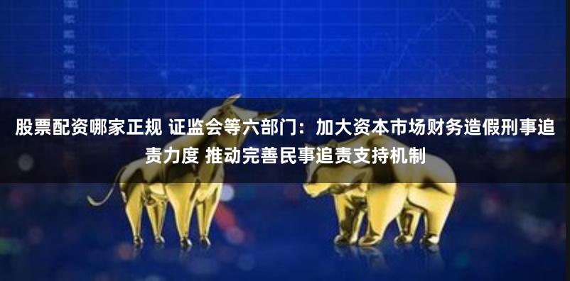 股票配资哪家正规 证监会等六部门：加大资本市场财务造假刑事追责力度 推动完善民事追责支持机制